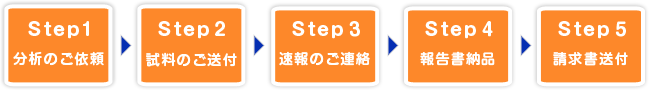 分析ご依頼の流れ詳細